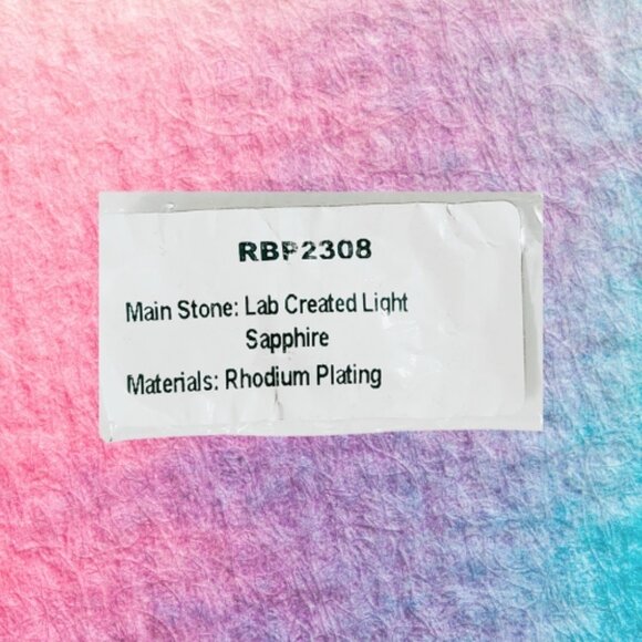 BP Kids Collection Adjustable Lab Created Light Sapphire Ring - Picture 7 of 8